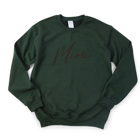Mimi  Script Collegiate Sweatshirt (Multiple Colors)